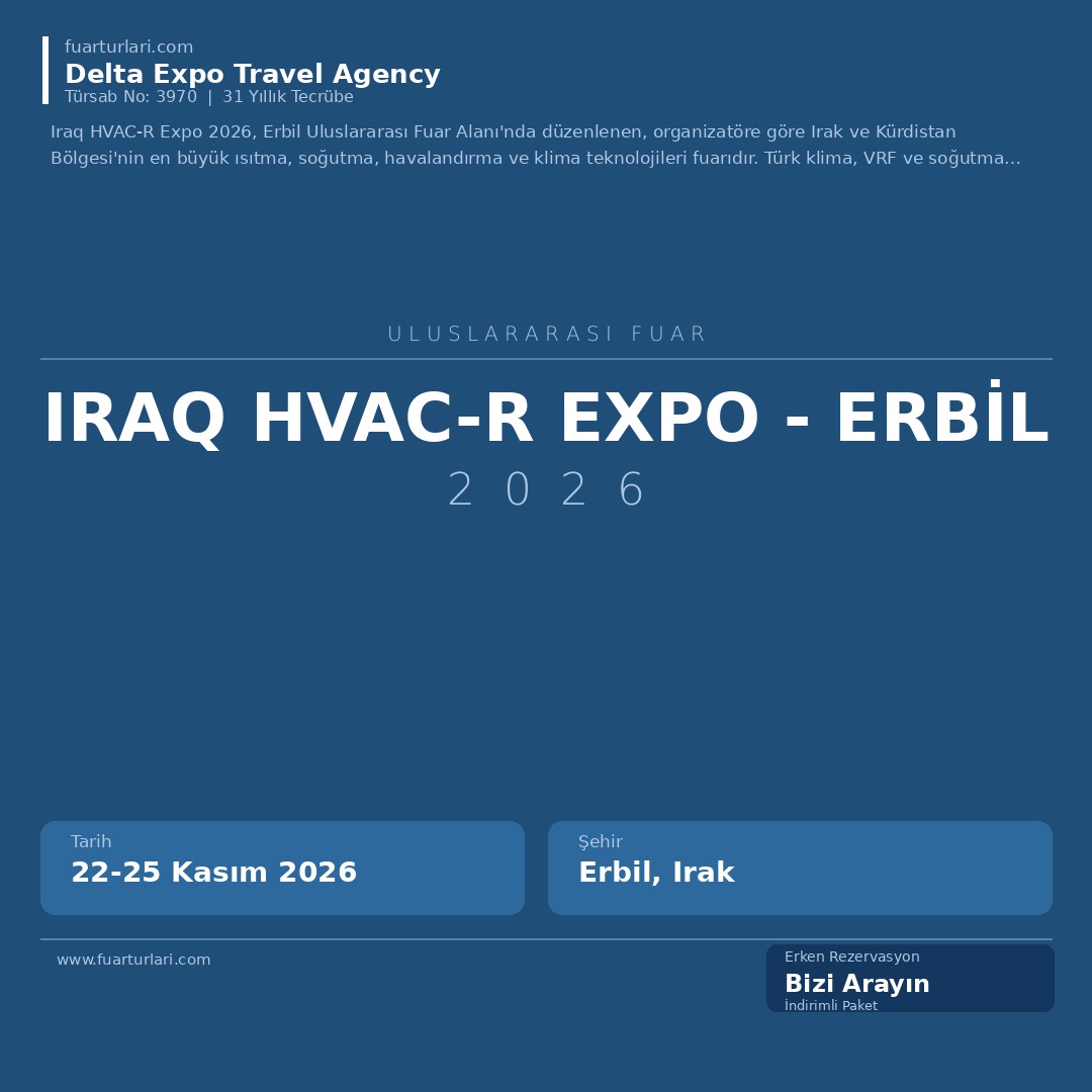 Iraq HVAC-R Expo 2026 - Erbil - Fuar Salonu