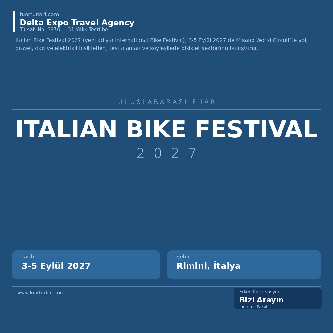 Italian Bike Festival 2027 - Fuar Salonu