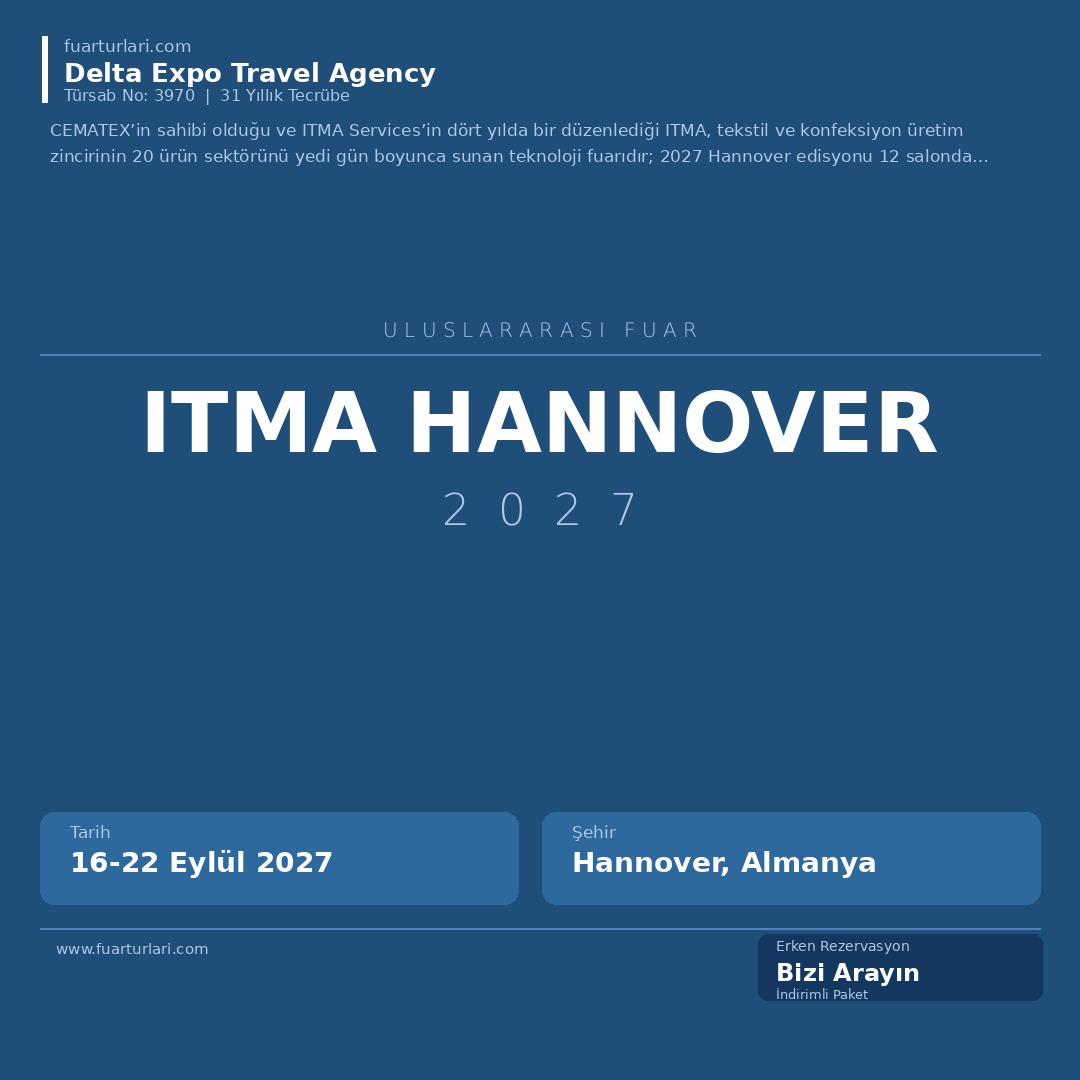 ITMA Hannover 2027 - Fuar Salonu
