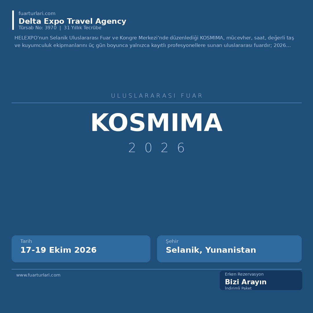 Kosmima 2026 - Fuar Salonu