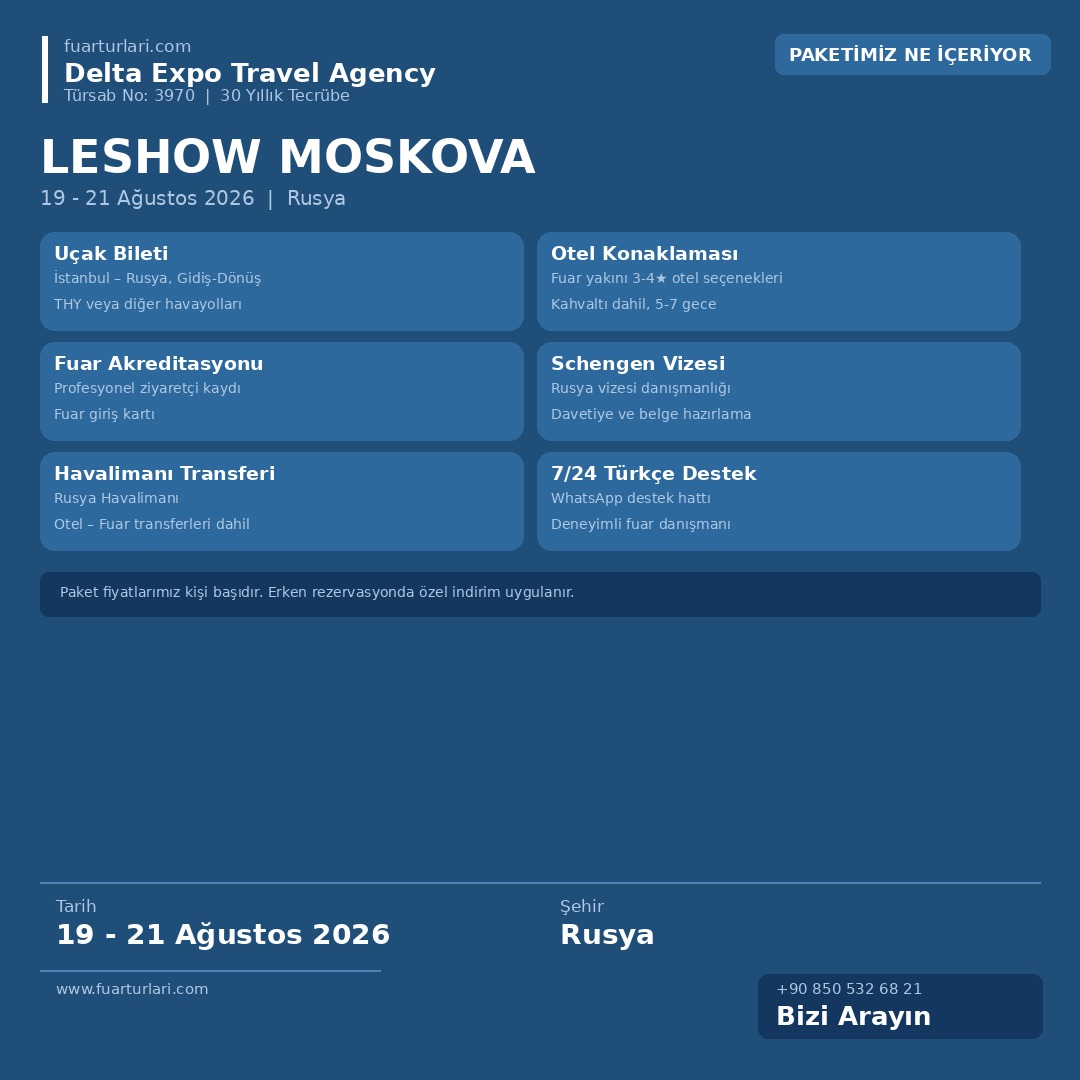 LeShow Moskova 2026 - Fuar Salonu