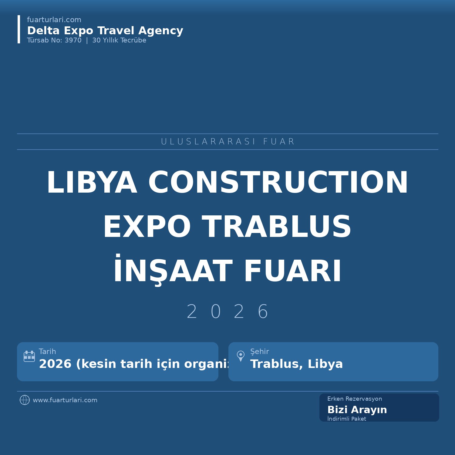 Libya Construction Expo 2026 — Trablus İnşaat Fuarı - Fuar Salonu