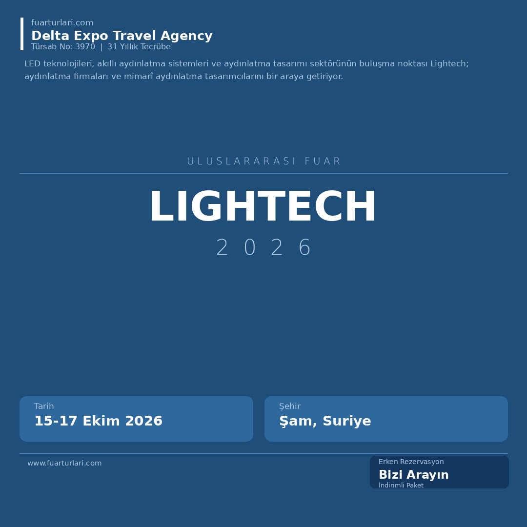 Lightech 2026 - Fuar Salonu