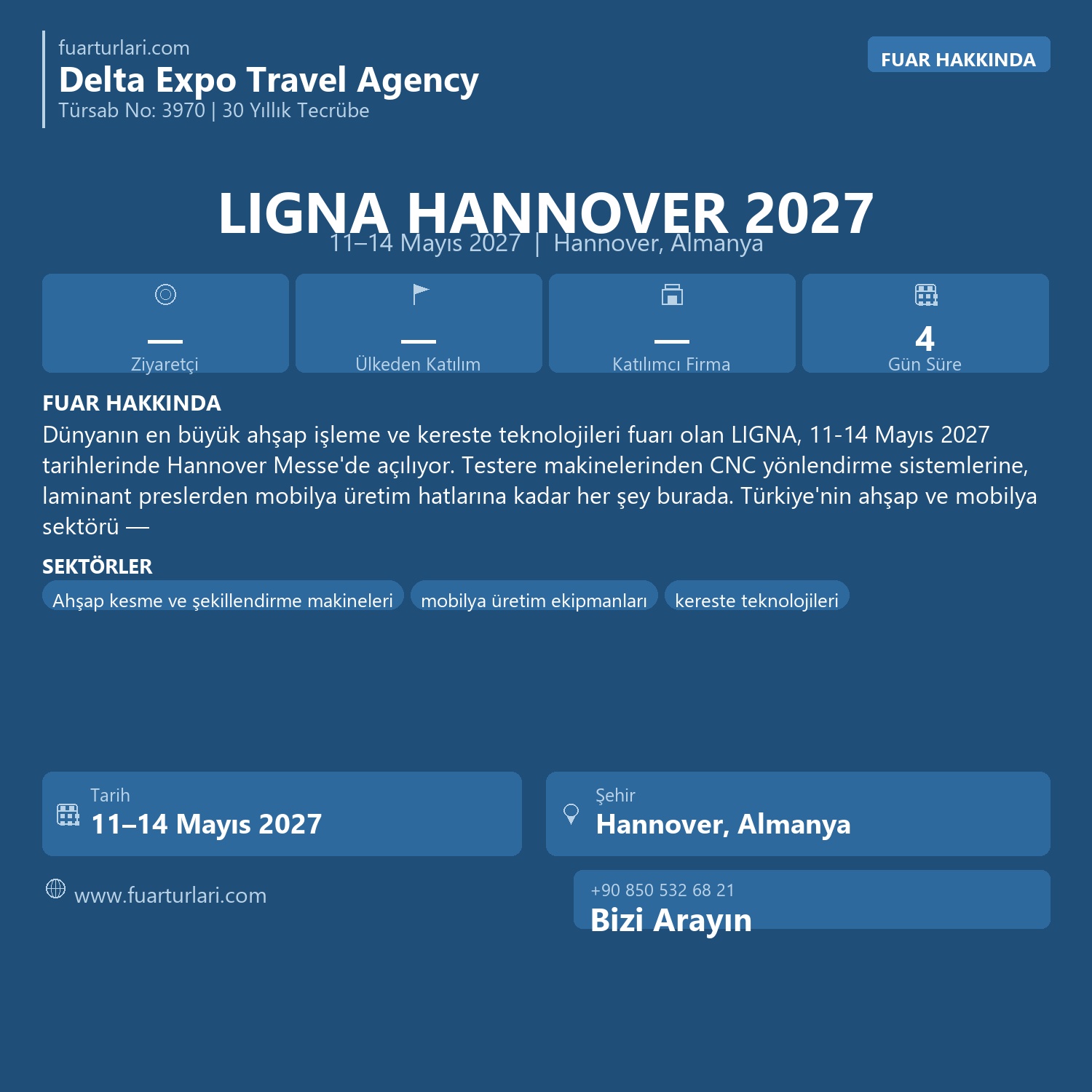Ligna Hannover 2027 - Fuar Salonu