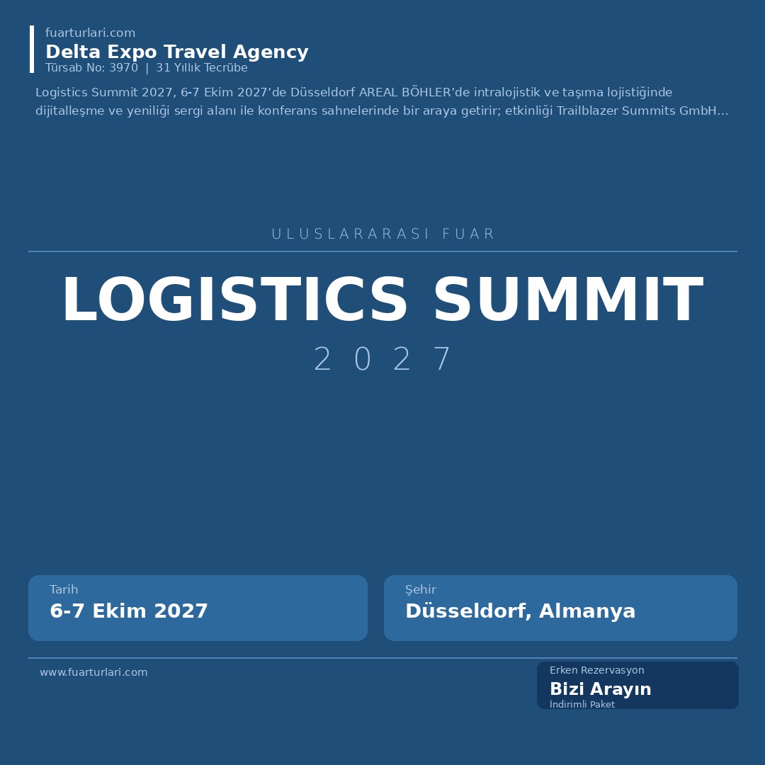 Logistics Summit 2027 - Fuar Salonu