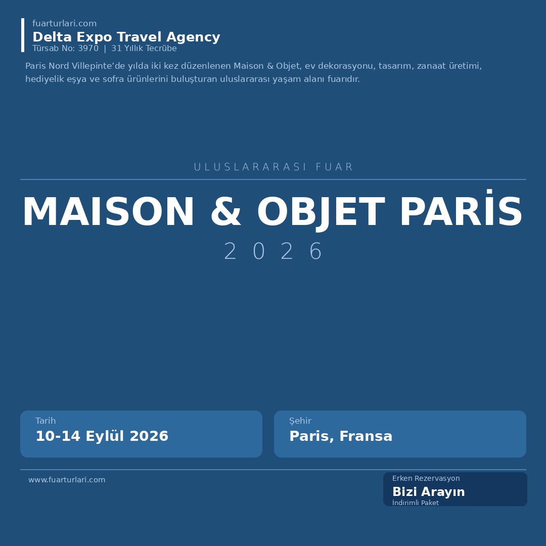 Maison & Objet Paris 2026-2 - Fuar Salonu