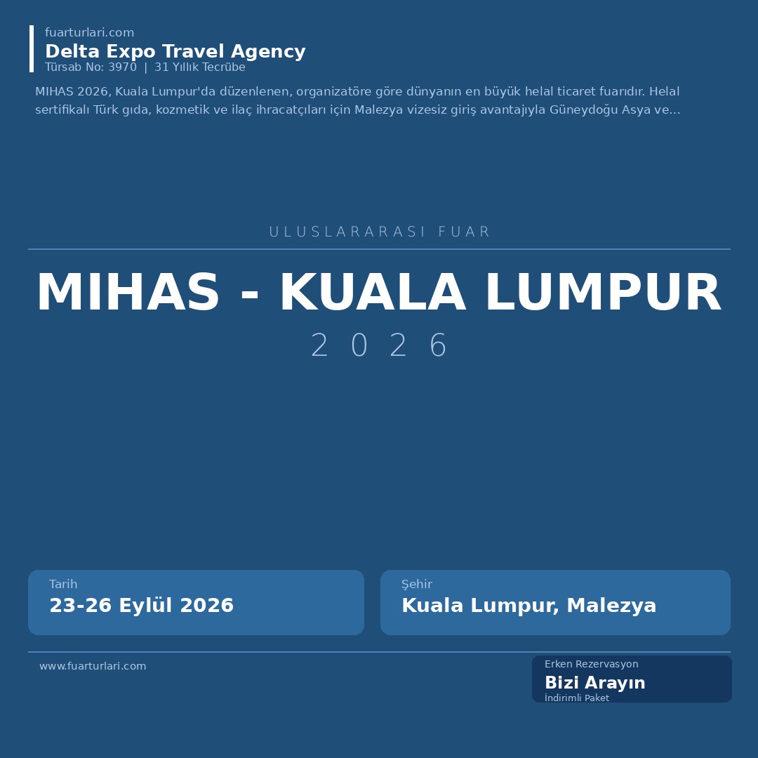 MIHAS 2026 - Kuala Lumpur - Fuar Salonu