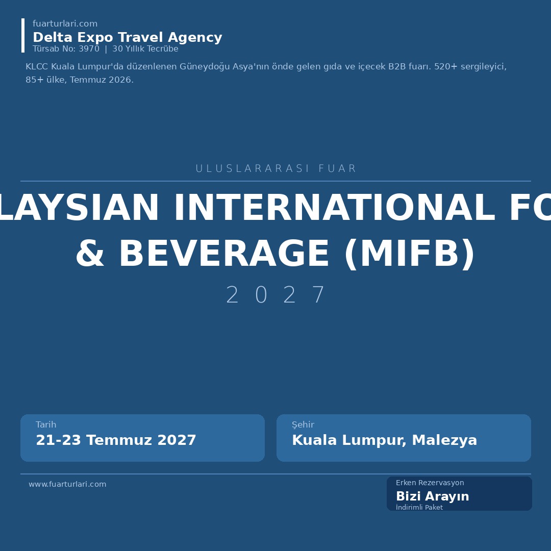 Malaysian International Food & Beverage (MIFB) 2027 - Fuar Salonu