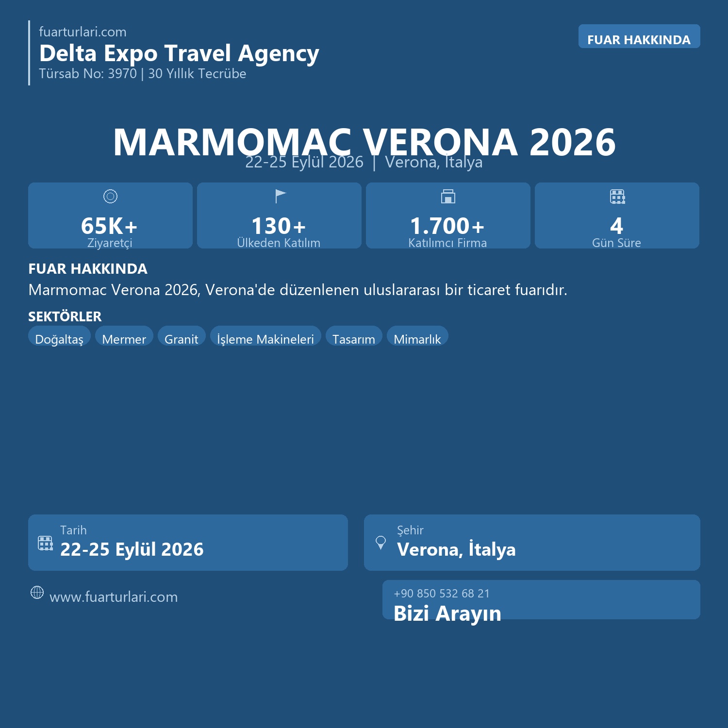 Marmomac Verona 2026 - Fuar Salonu