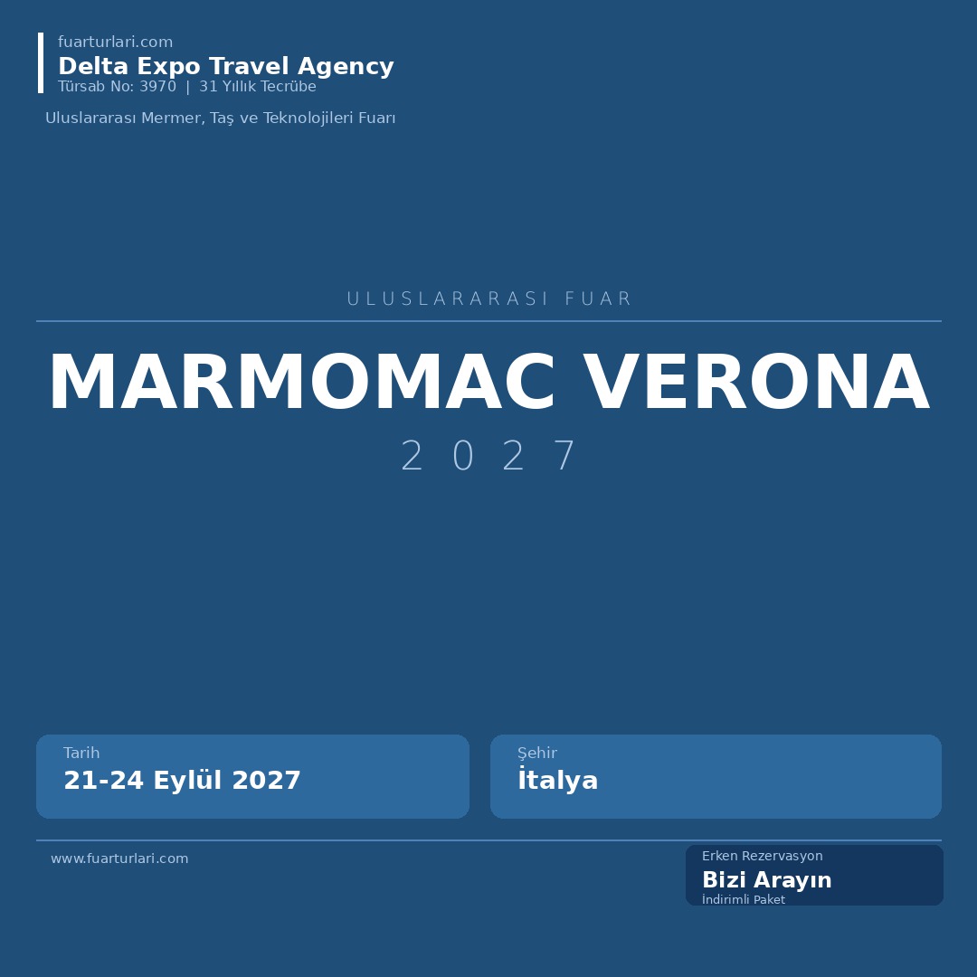 Marmomac Verona 2027 - Fuar Salonu