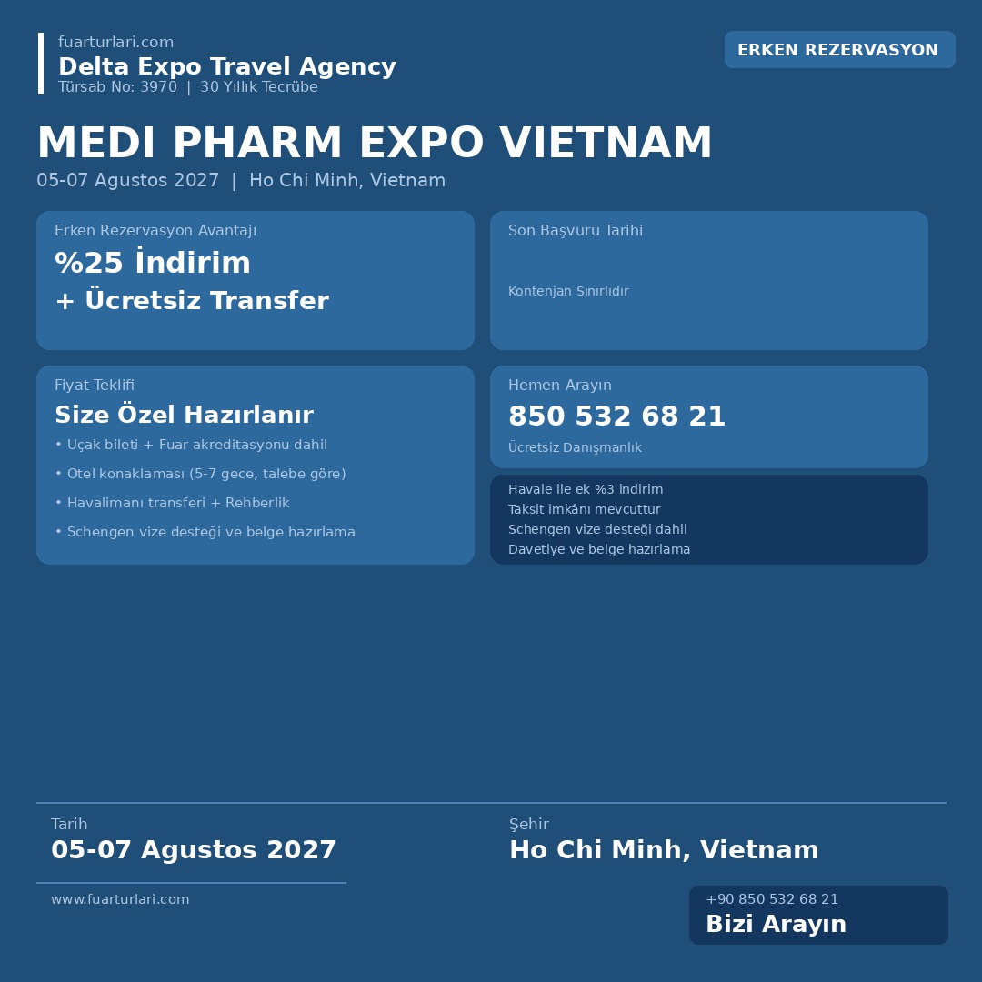 Medi Pharm Expo Vietnam 2027 - Fuar Salonu