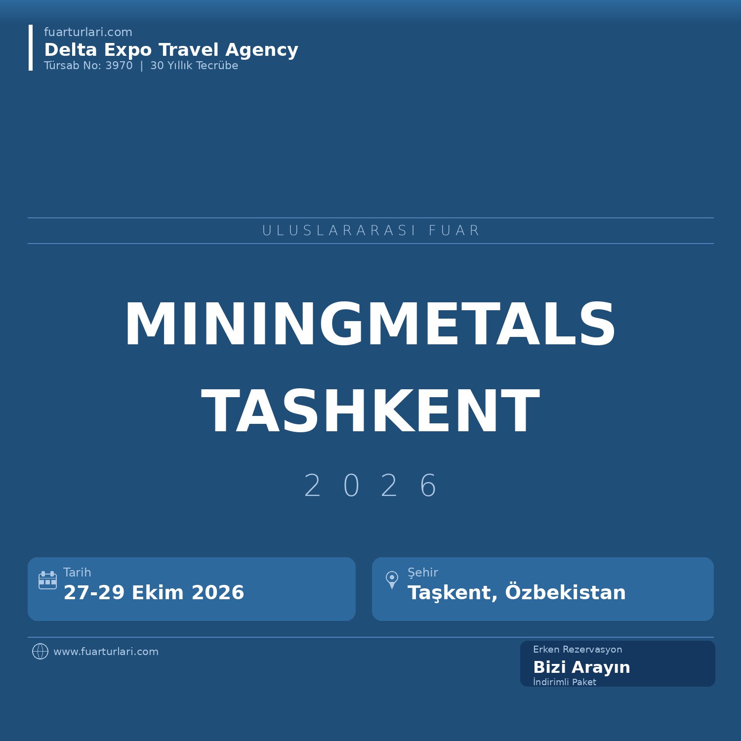 MiningMetals Tashkent 2026 - Fuar Salonu