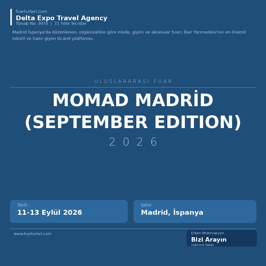 MOMAD Madrid 2026 (September Edition) - Fuar Salonu