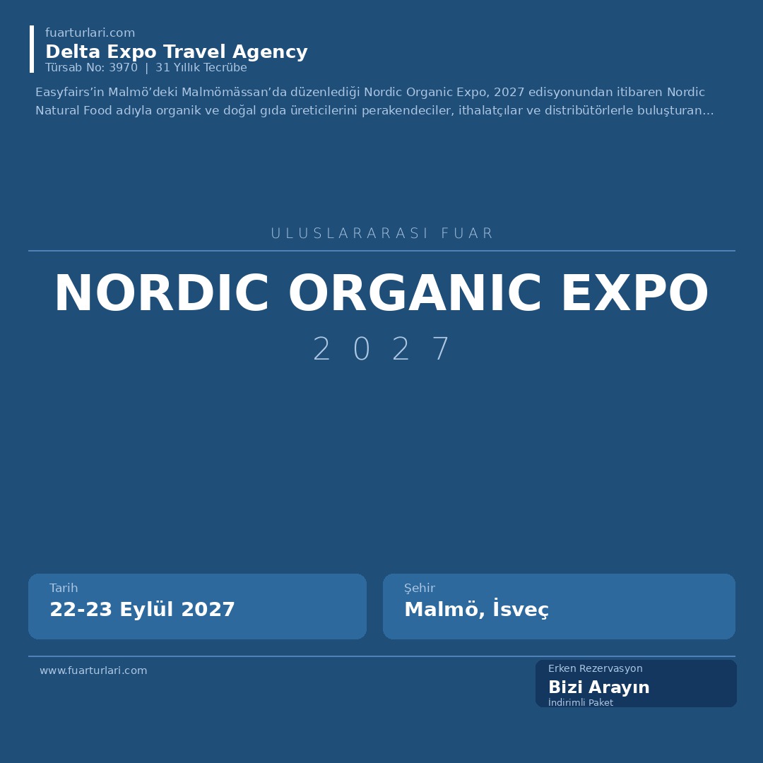 Nordic Organic Expo 2027 - Fuar Salonu