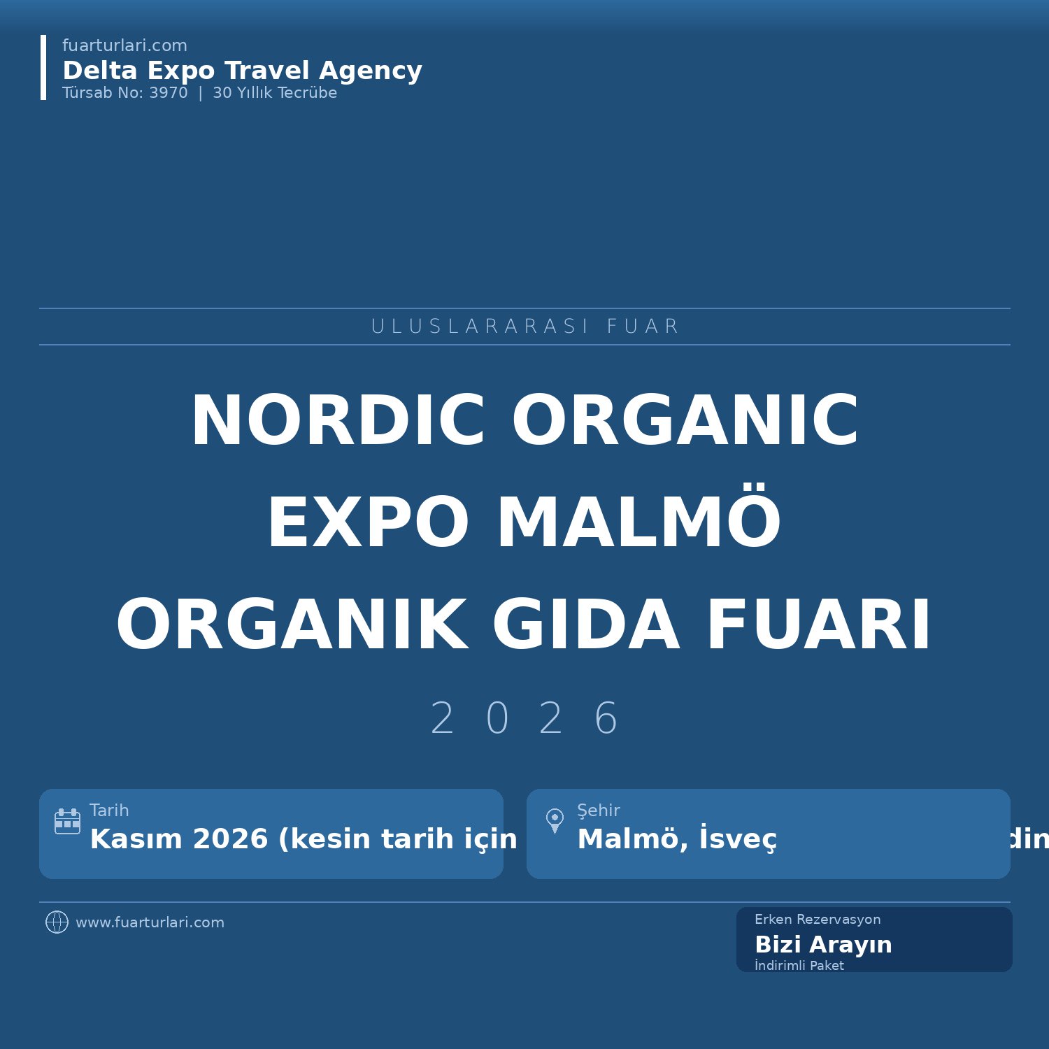 Nordic Organic Expo 2026 — Malmö Nordik Organik Gıda ve Yaşam Tarzı Fuarı - Fuar Salonu