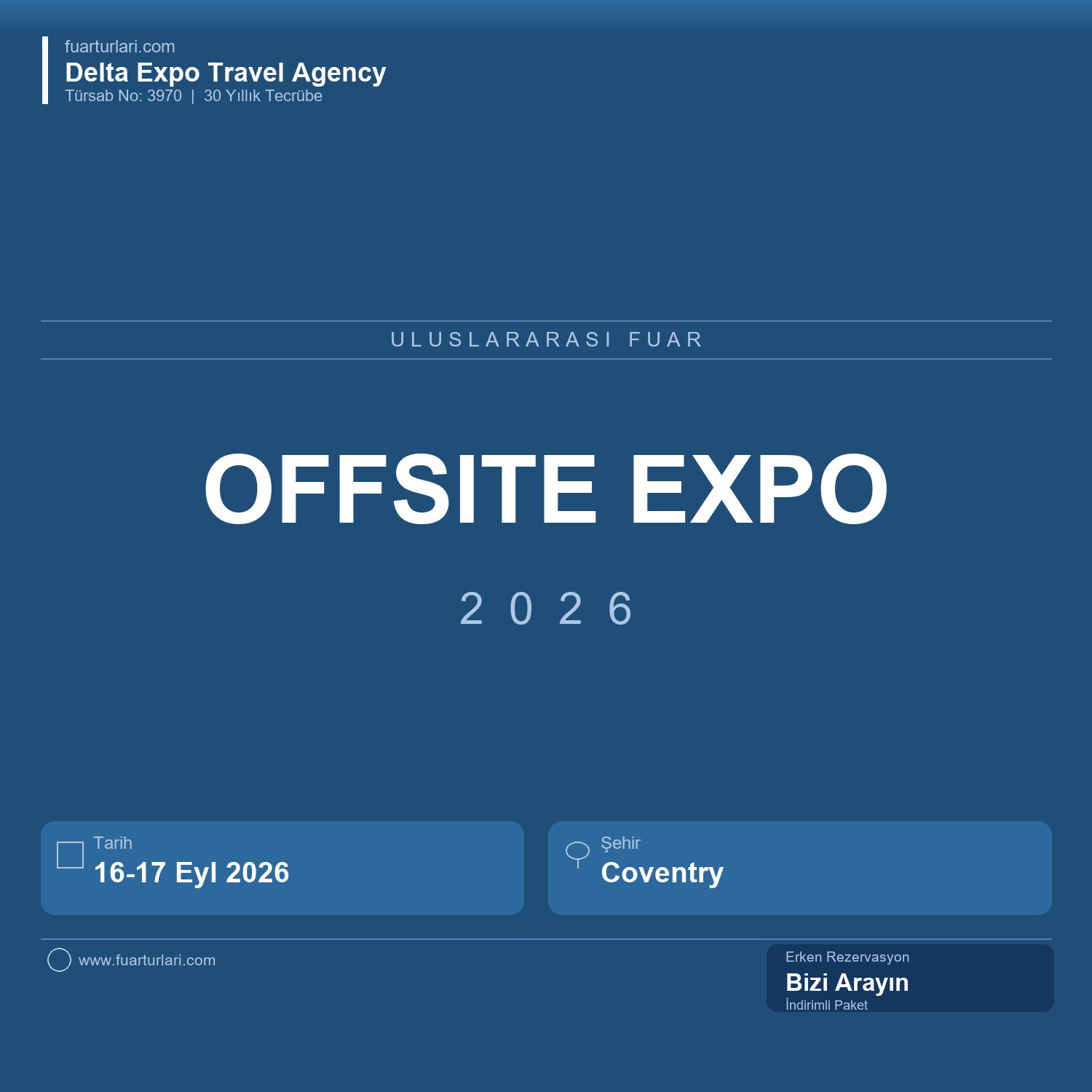 Offsite Expo 2026 - Coventry - Fuar Salonu