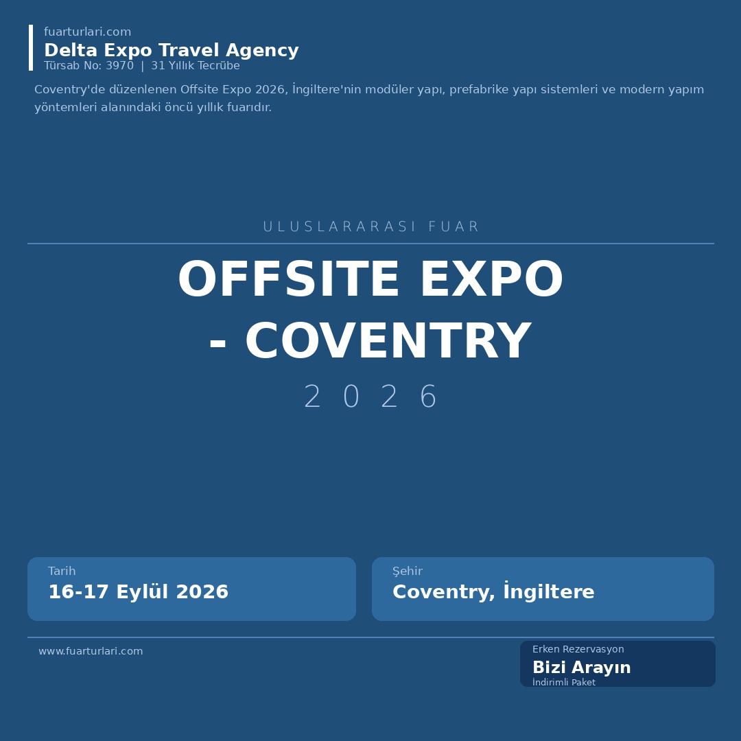 Offsite Expo 2026 - Coventry - Fuar Salonu