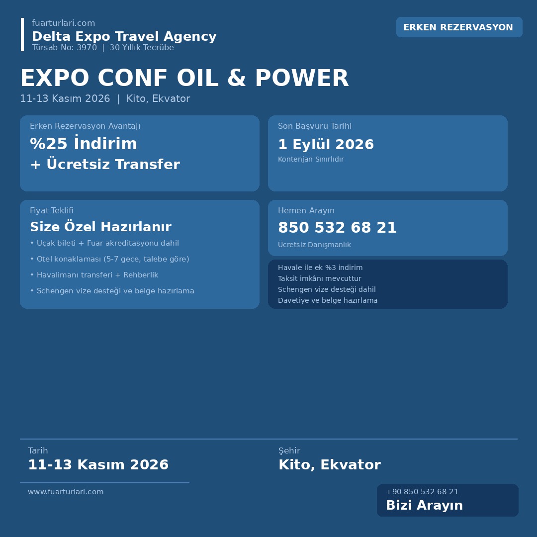 Expo Conf Oil & Power 2026 - Fuar Salonu
