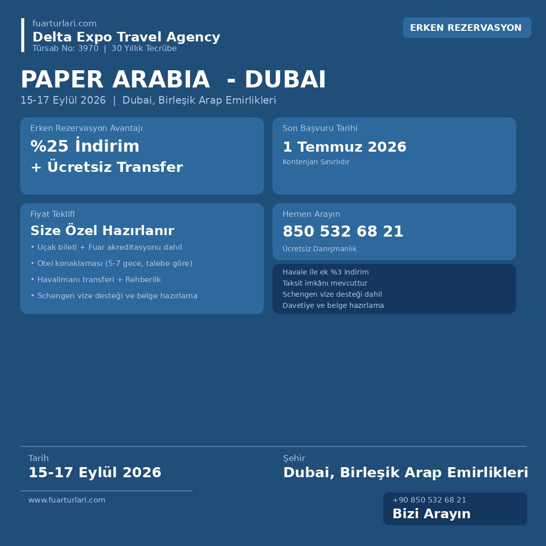 Paper Arabia 2026 - Dubai - Fuar Salonu
