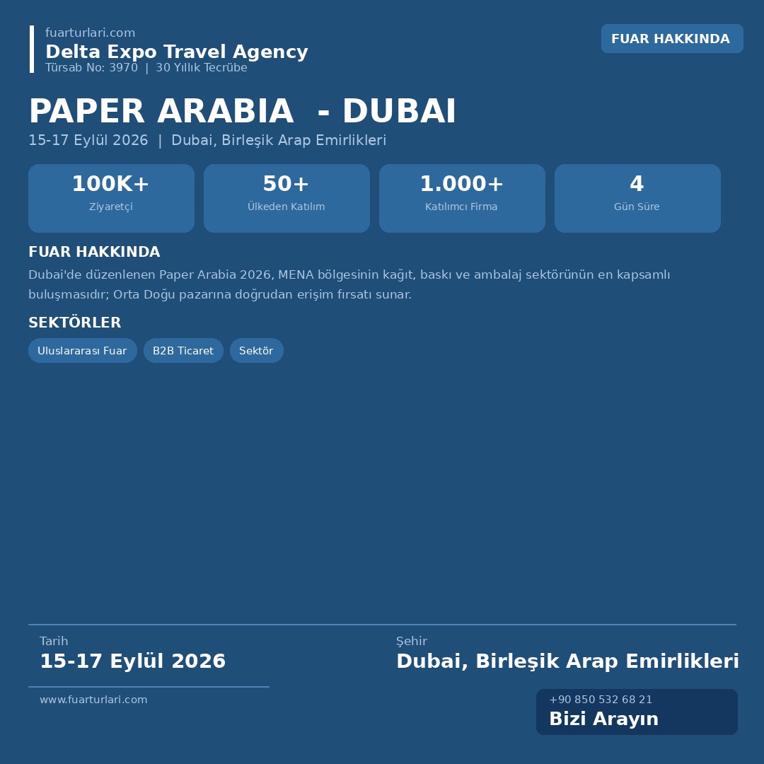 Paper Arabia 2026 - Dubai - Fuar Salonu