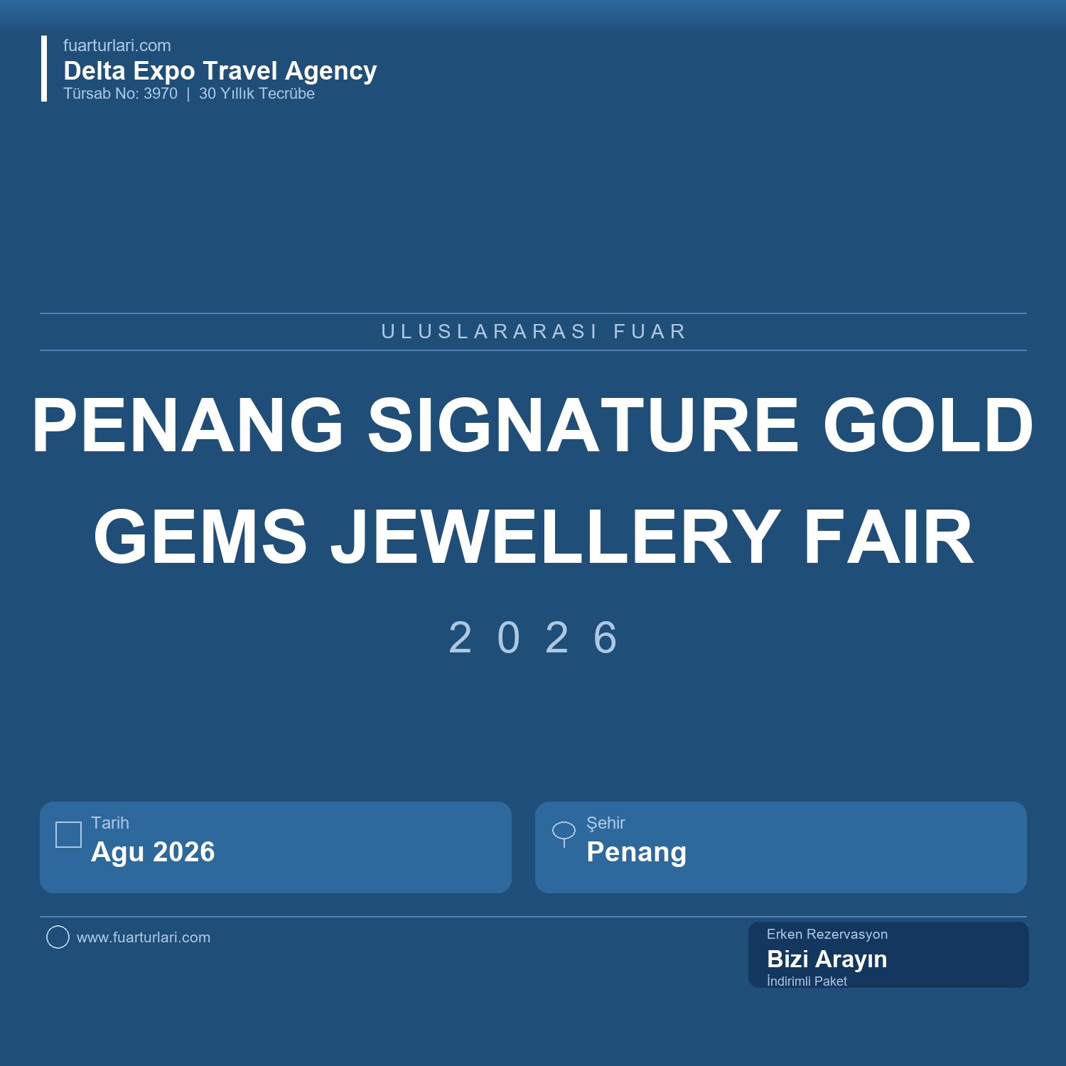 Penang Signature Gold, Gems & Jewellery Fair 2026 - Fuar Salonu