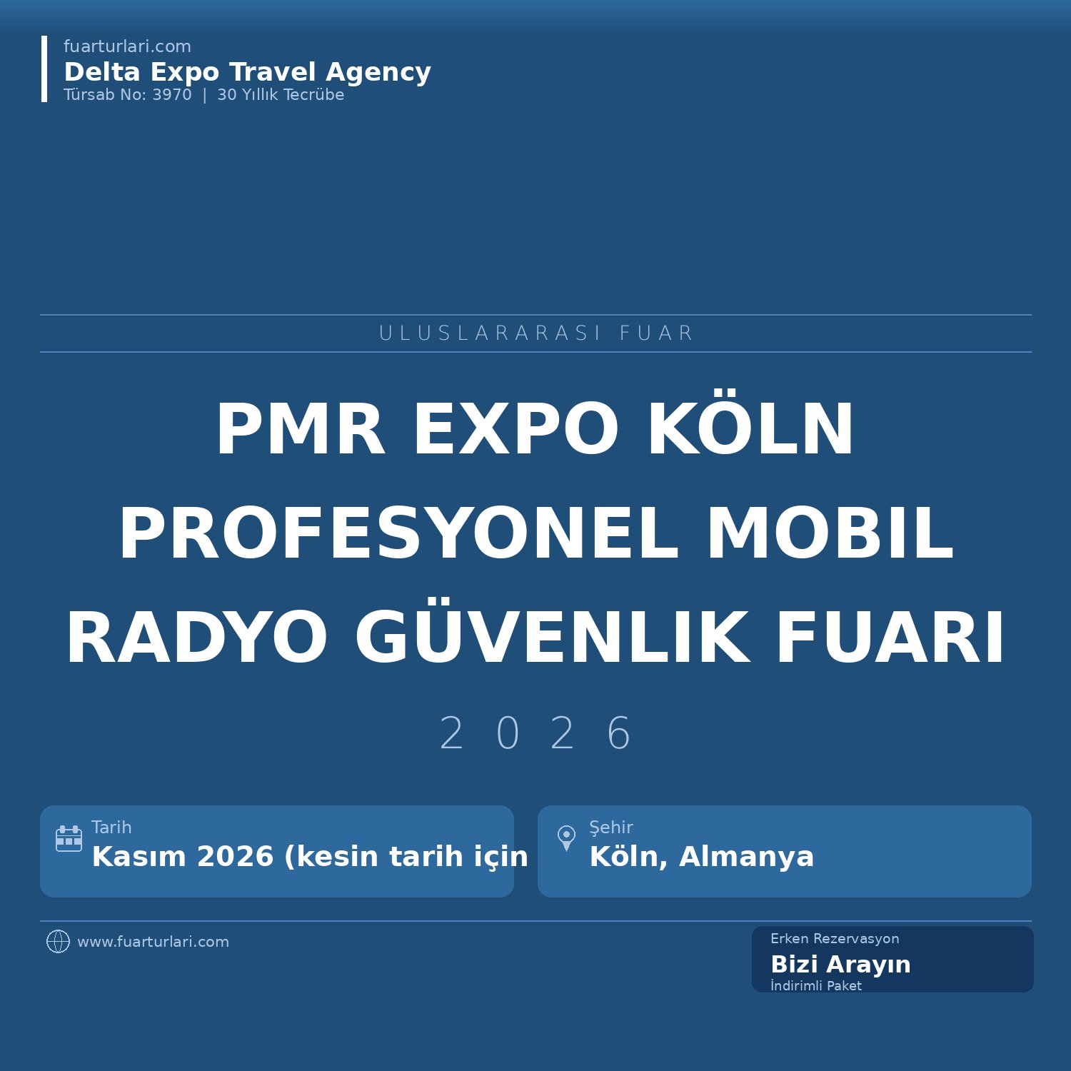 PMR Expo 2026 — Köln Profesyonel Mobil Radyo ve Kritik İletişim Fuarı - Fuar Salonu