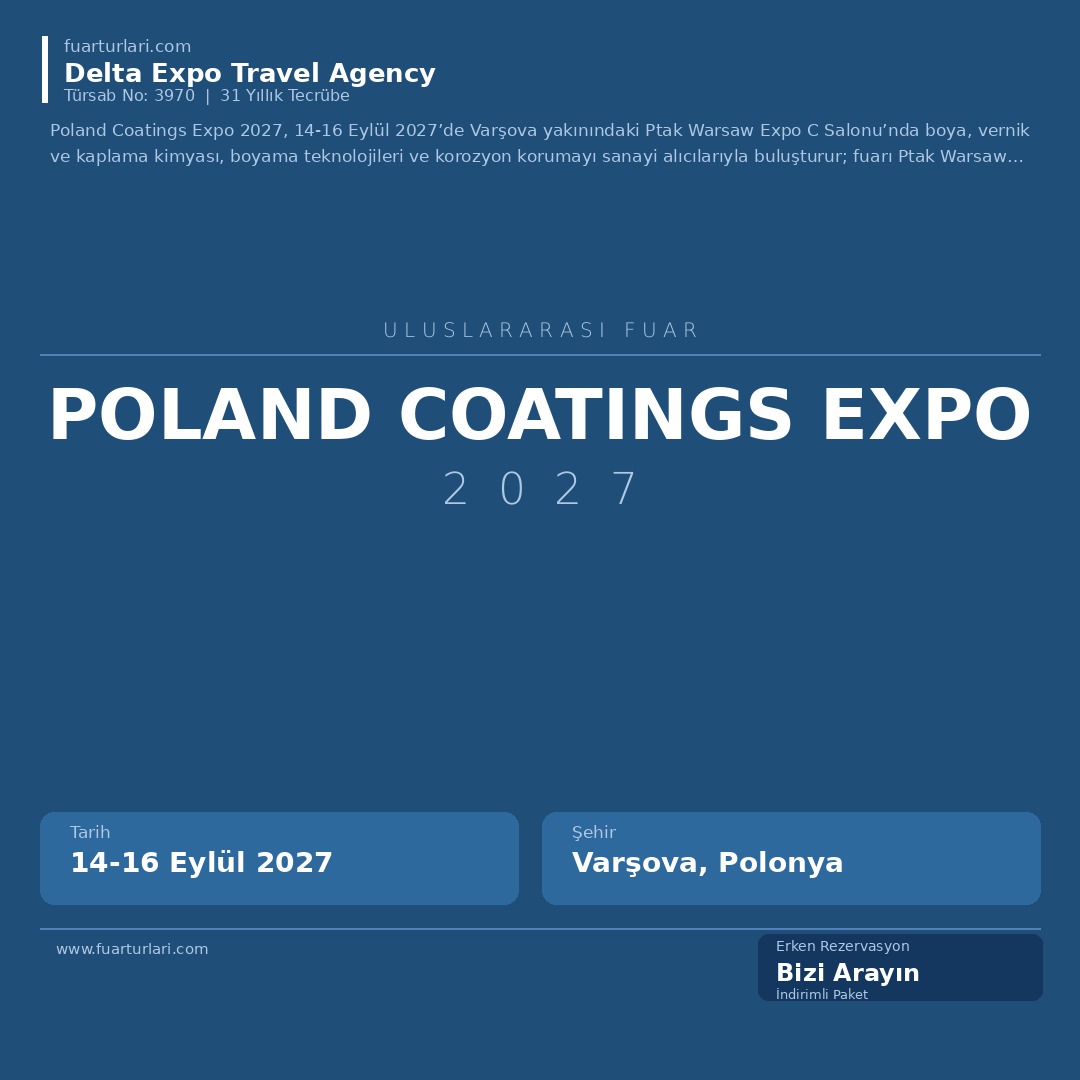 Poland Coatings Expo 2027 - Fuar Salonu