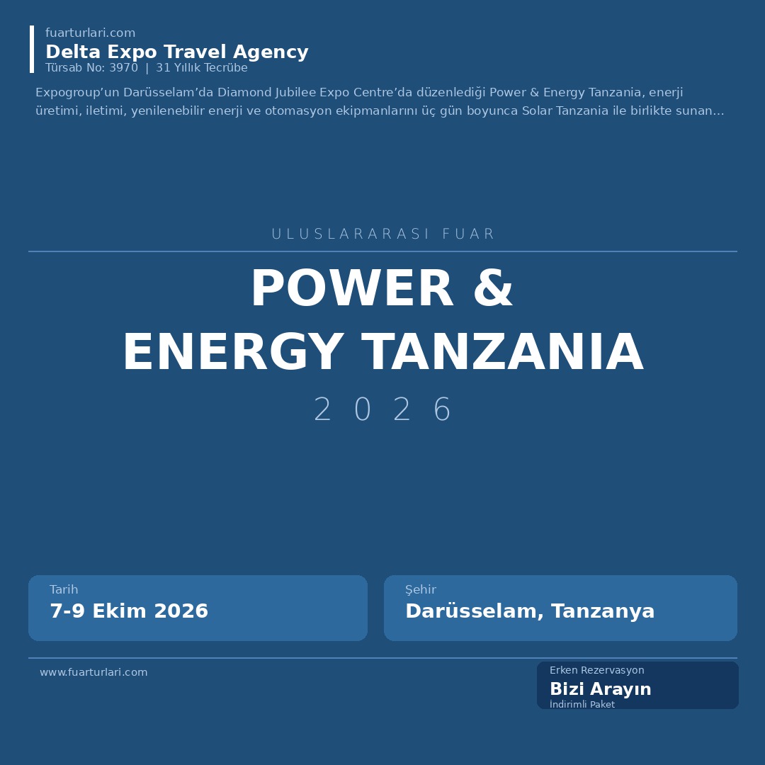 Power & Energy Tanzania 2026 - Fuar Salonu