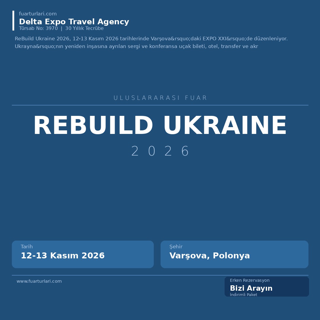 Rebuild Ukraine 2026 - Fuar Salonu