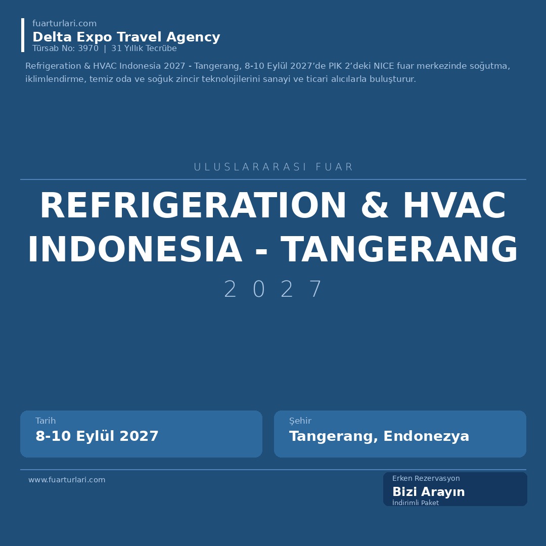 Refrigeration & HVAC Indonesia 2027 - Tangerang - Fuar Salonu