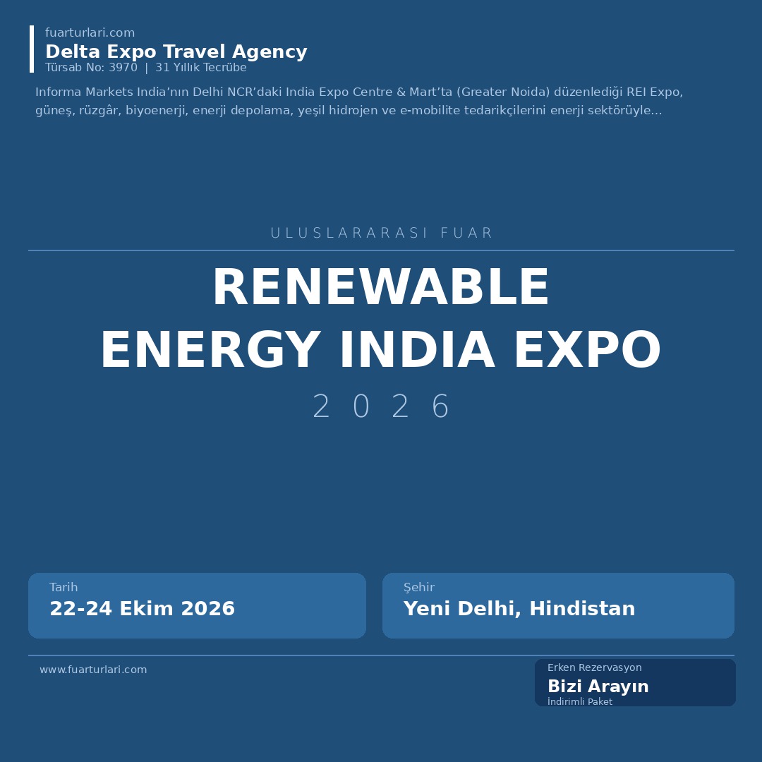 Renewable Energy India Expo 2026 - Fuar Salonu
