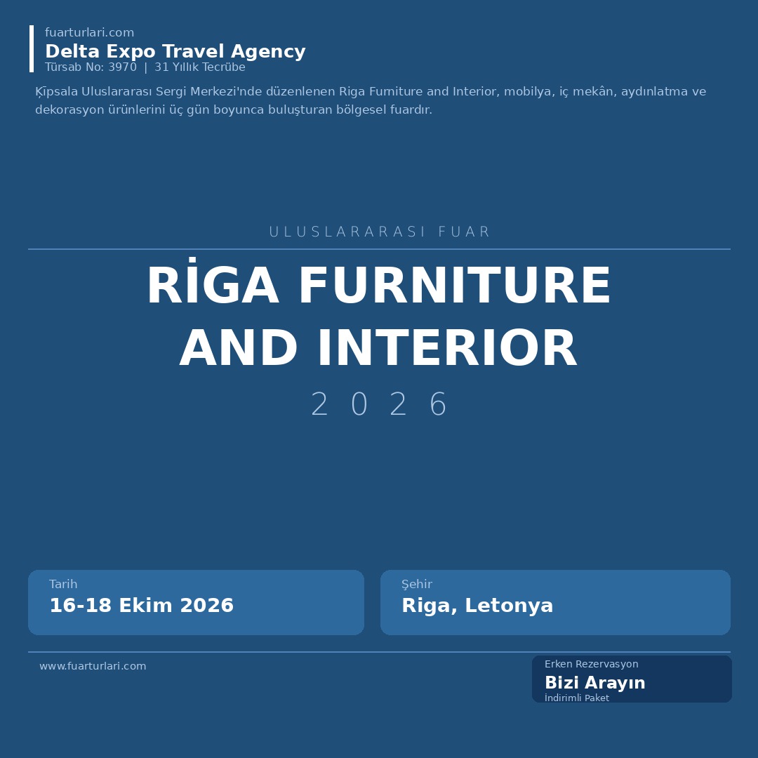 Riga Furniture and Interior 2026 - Fuar Salonu