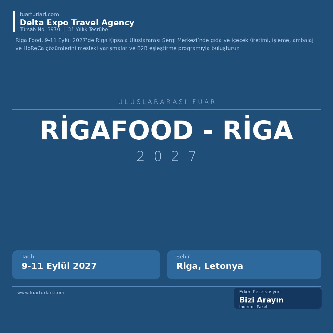 RigaFood 2027 - Riga - Fuar Salonu