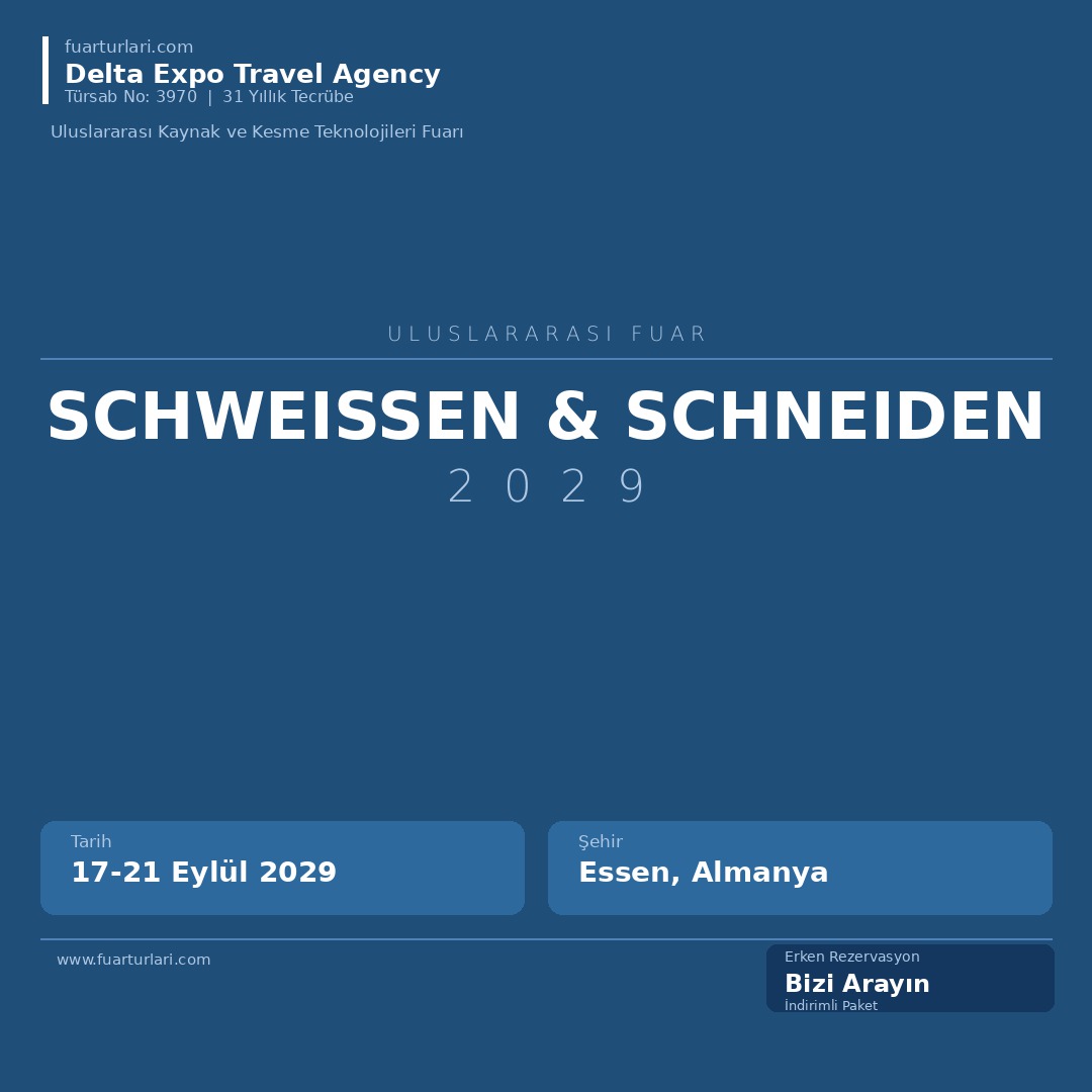Schweissen & Schneiden 2029 - Fuar Salonu
