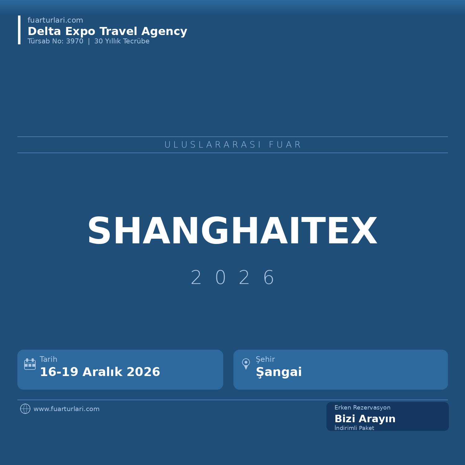 Shanghaitex 2026 — Şangai Uluslararası Tekstil Makineleri ve Aksesuarları Fuarı - Fuar Salonu