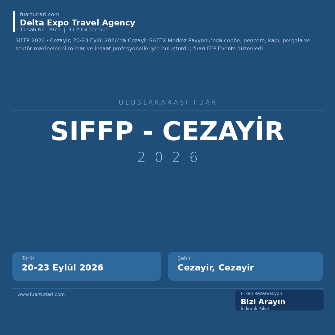 SIFFP 2026 - Cezayir - Fuar Salonu