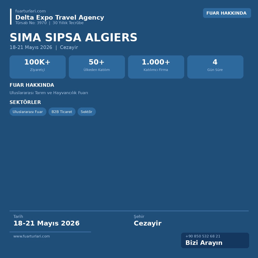 SIMA SIPSA Algiers 2026 - Fuar Salonu