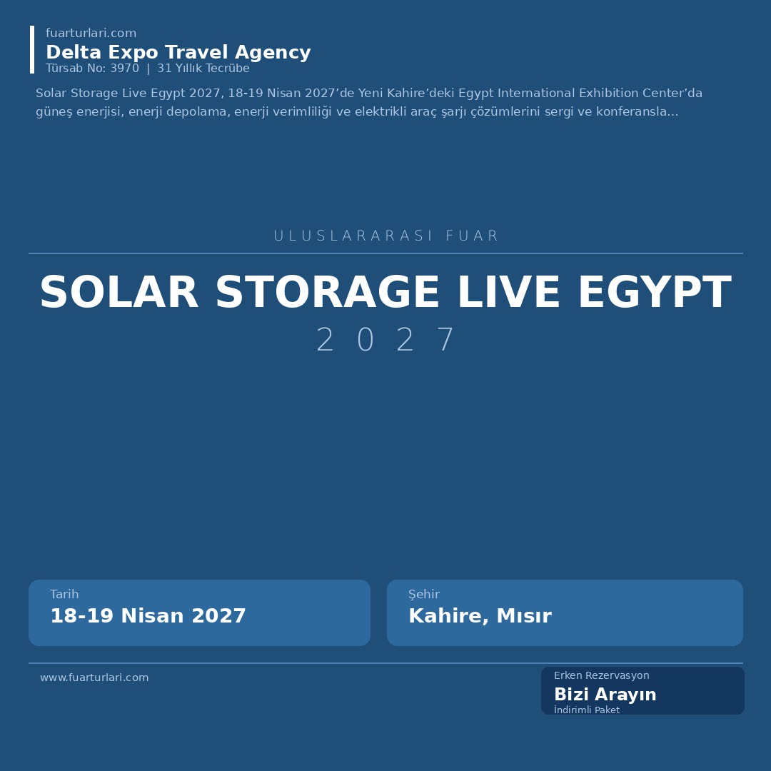 Solar Storage Live Egypt 2027 - Fuar Salonu