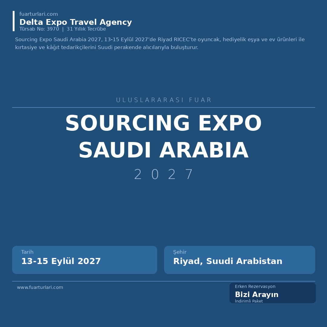 Sourcing Expo Saudi Arabia 2027 - Fuar Salonu