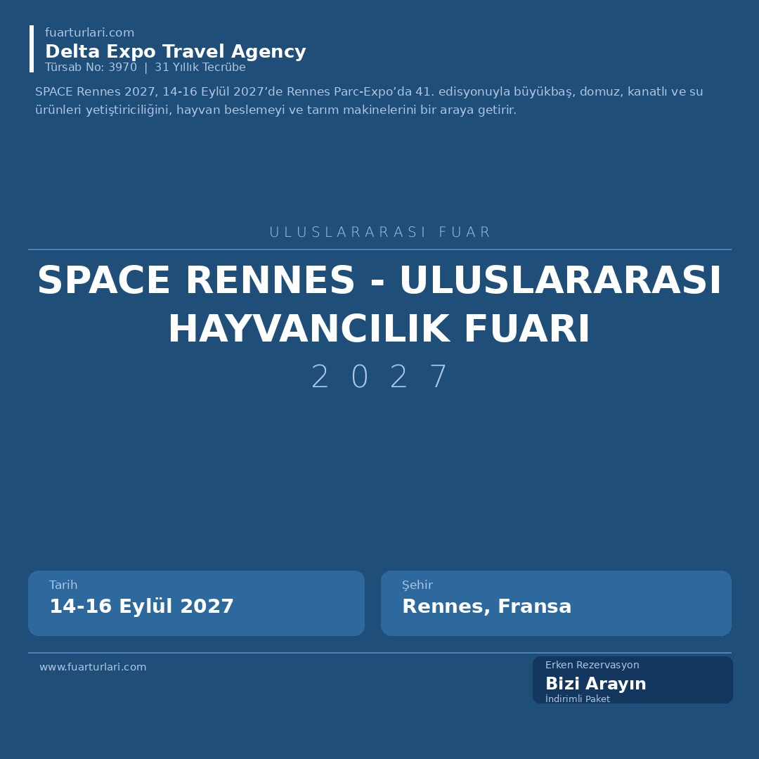 SPACE Rennes 2027 - Uluslararası Hayvancılık Fuarı - Fuar Salonu