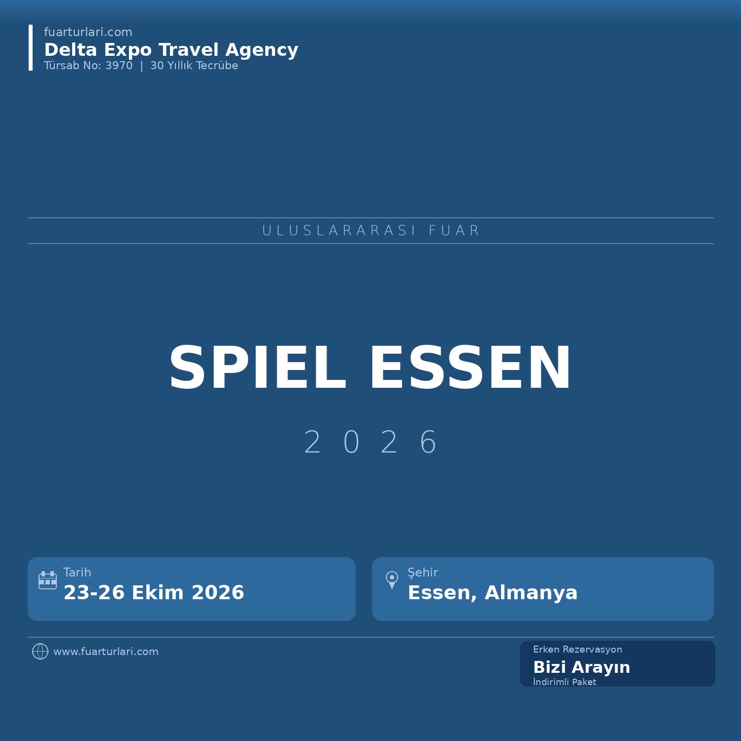 SPIEL Essen 2026 - Fuar Salonu