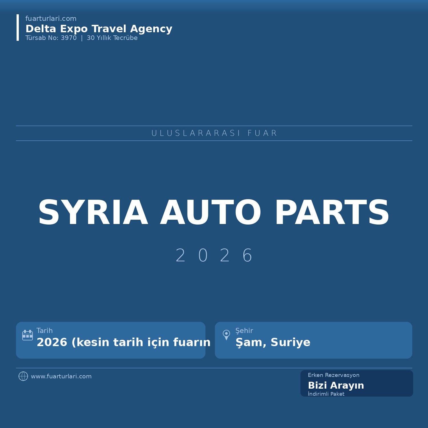 Syria Auto Parts 2026 - Fuar Salonu