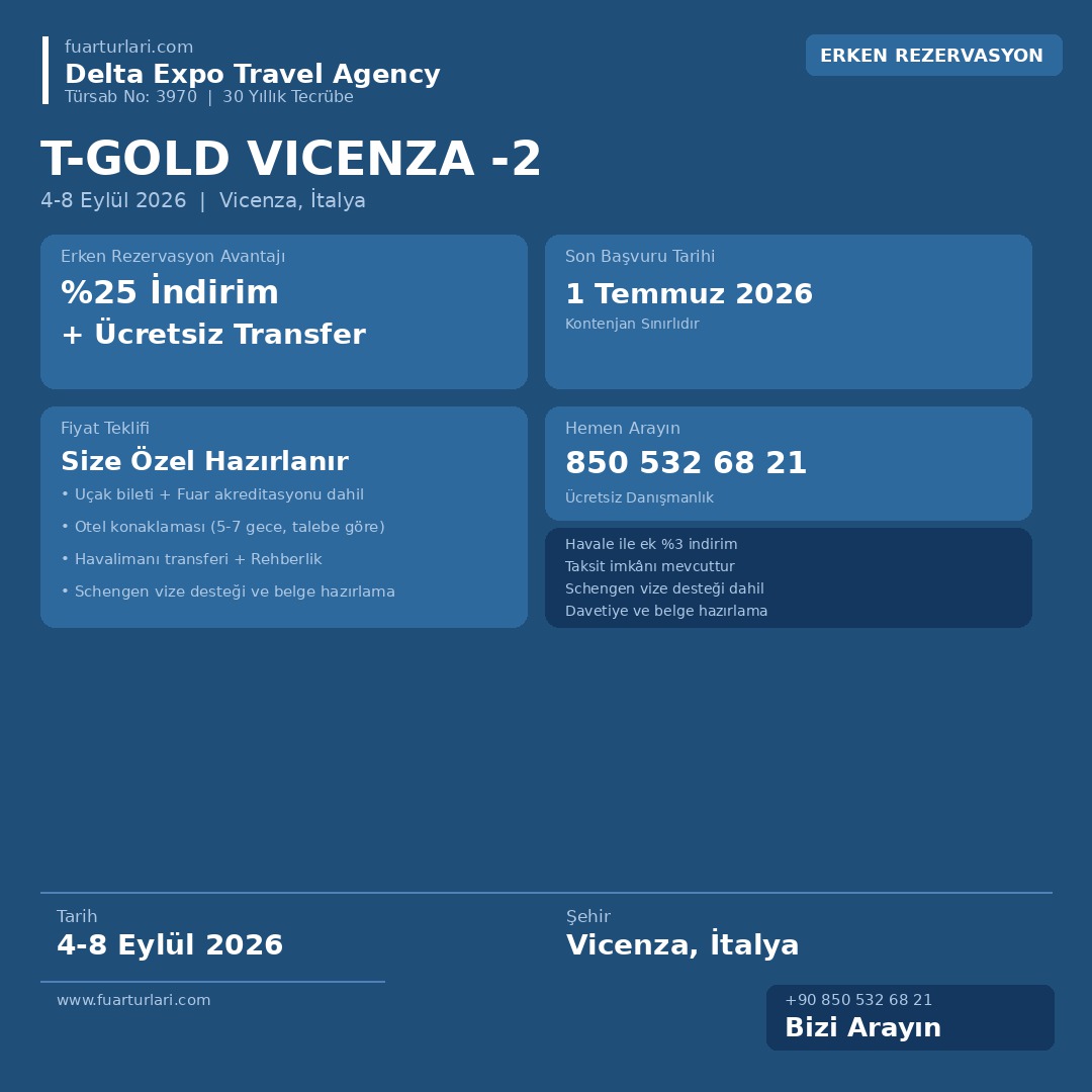 T-Gold Vicenza 2026-2 - Fuar Salonu