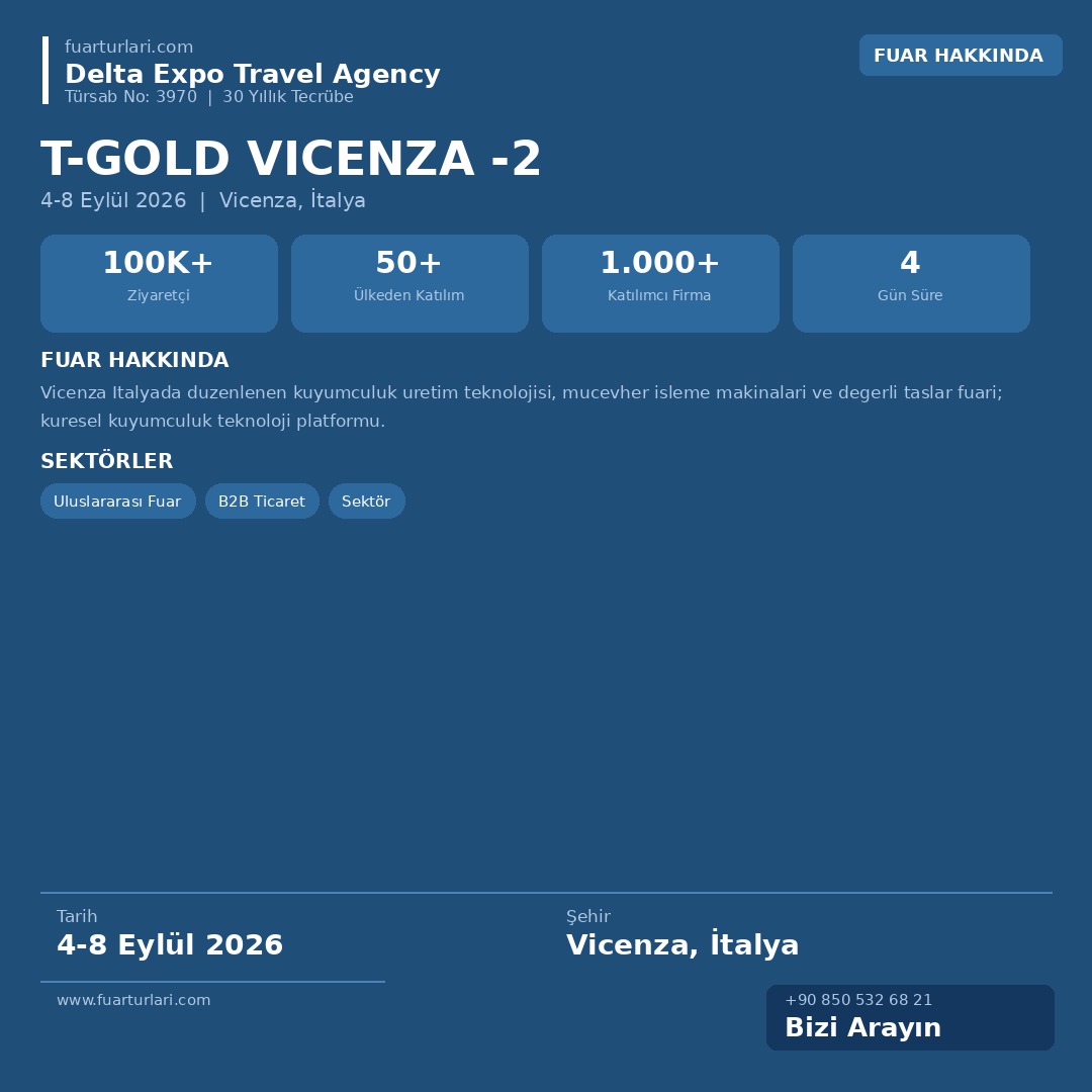 T-Gold Vicenza 2026-2 - Fuar Salonu