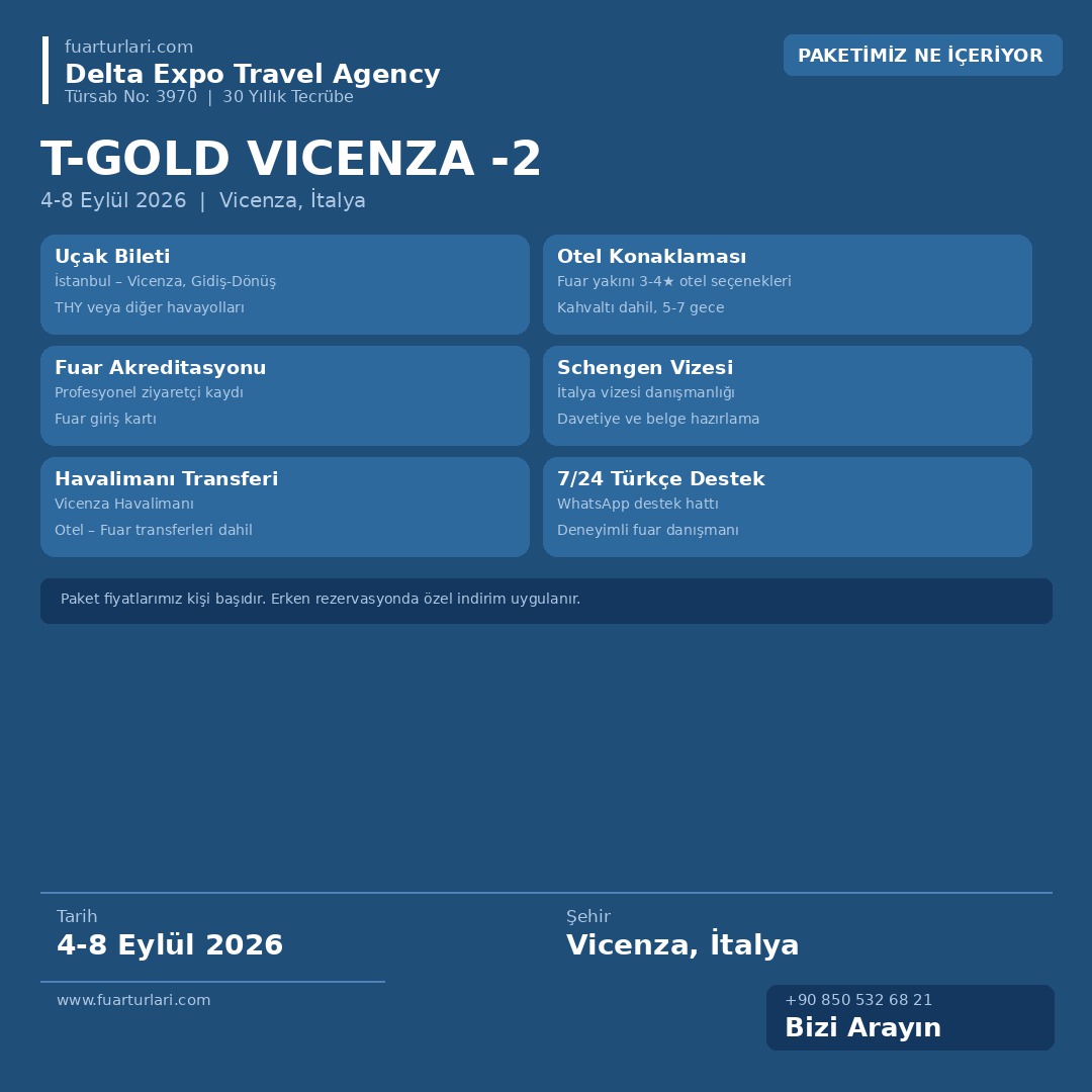 T-Gold Vicenza 2026-2 - Fuar Salonu