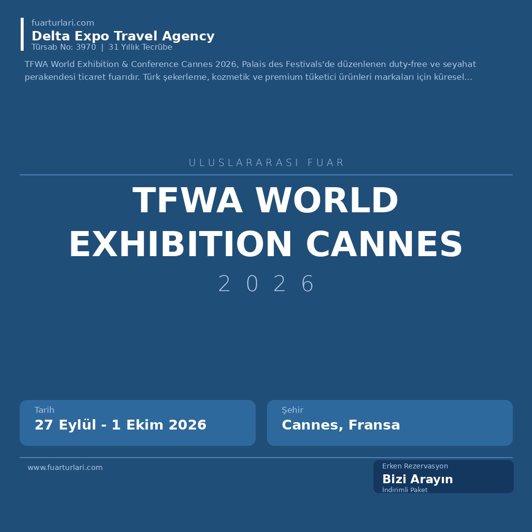 TFWA World Exhibition Cannes 2026 - Fuar Salonu