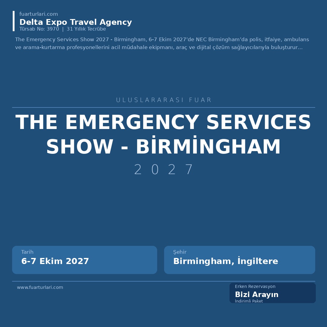 The Emergency Services Show 2027 - Birmingham - Fuar Salonu