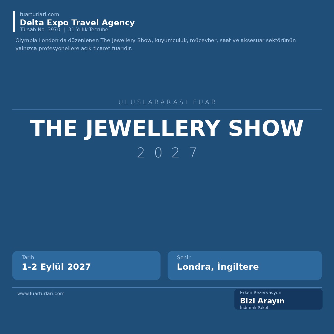 The Jewellery Show 2027 - Fuar Salonu