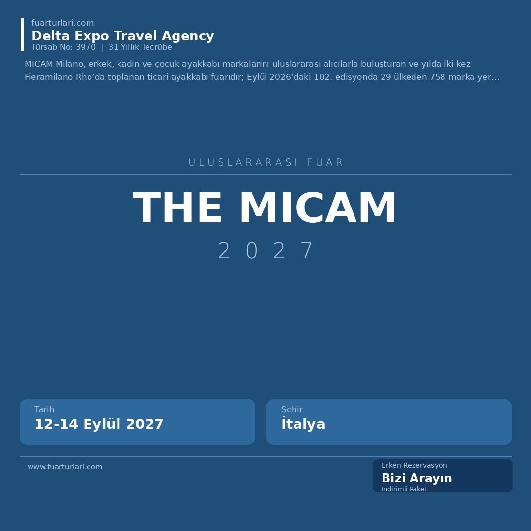 The Micam 2027 - Fuar Salonu