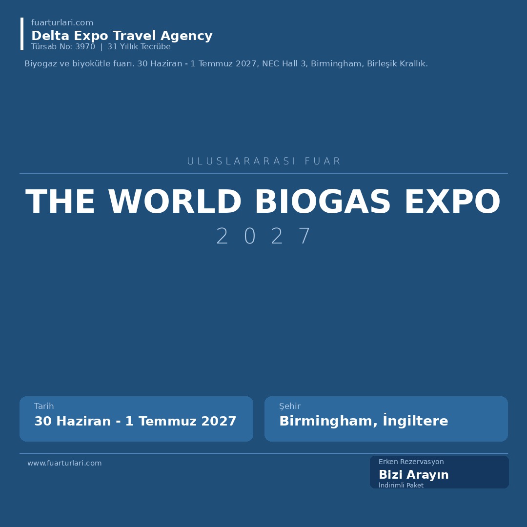 The World Biogas Expo 2027 - Fuar Salonu